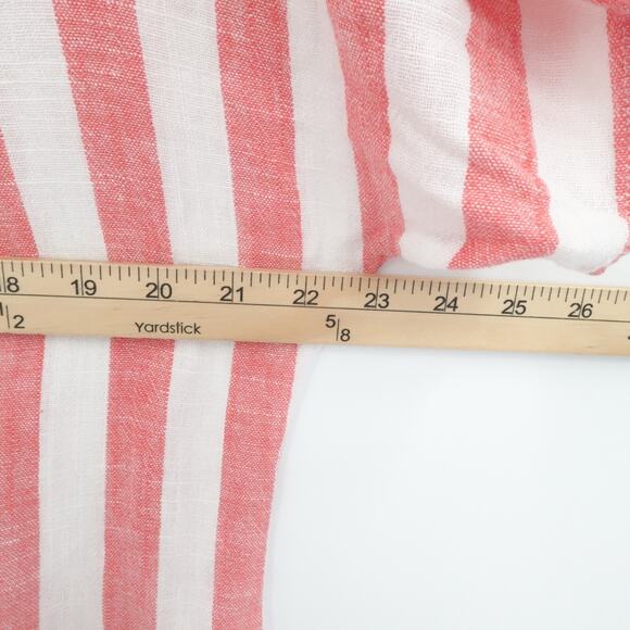 Soft Surroundings Linen Blend Cold Shoulder Red Striped Tunic Beach Women Size S - Picture 5 of 11